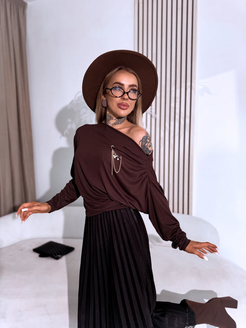 Tops with drawstrings "NUTELLA HS9959" CHOCO